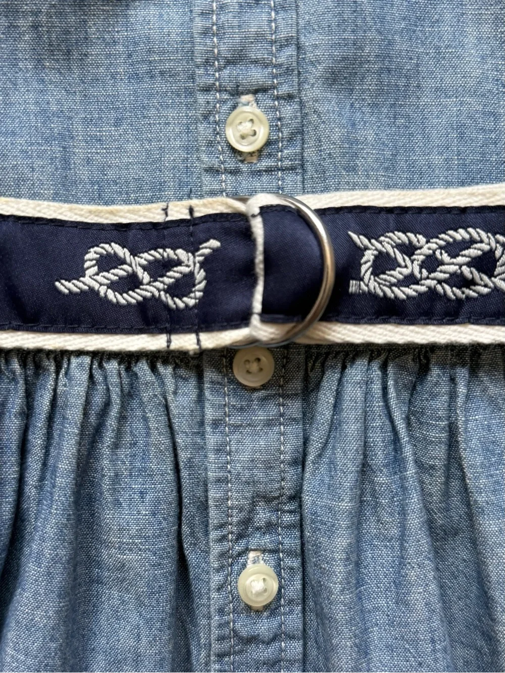 Polo Ralph Lauren Girls Belted Chambray Shirtdress - Size 3/3T